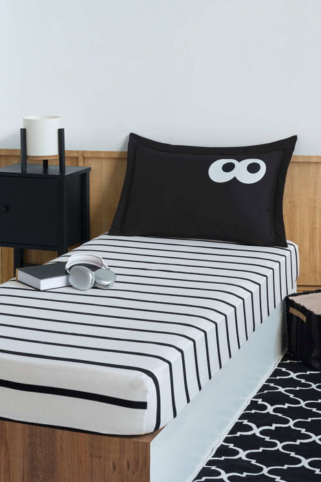 L'essentiel linge de maison Juego de Sábanas Funny Cizgili - Negro L'essentiel linge de maison Juego de Sábanas Funny Cizgili - Negro